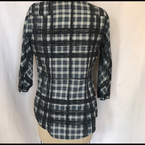 Burberry Brit blouse blue/black button up blouse - Picture 3 of 8